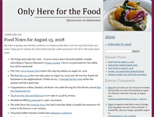 Tablet Screenshot of onlyhereforthefood.ca